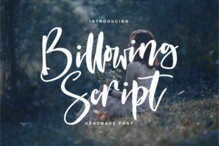 Billowing Script: A Modern Calligraphy Typeface for Branding