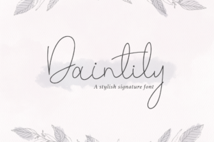 Daintily: A Feminine Script Font for Editorial Design