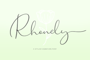 Rhonely: A Stylish Signature Font for Editorial Design